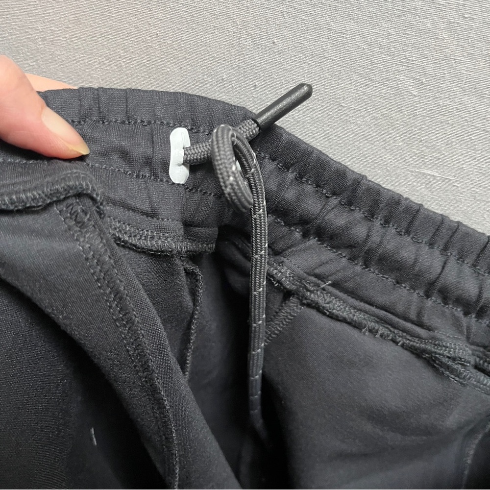 Adidas Black Athletic Joggers with White Logo Sz L - Picture 6 of 11